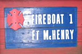 Fireboat Ft. McHenry Sign